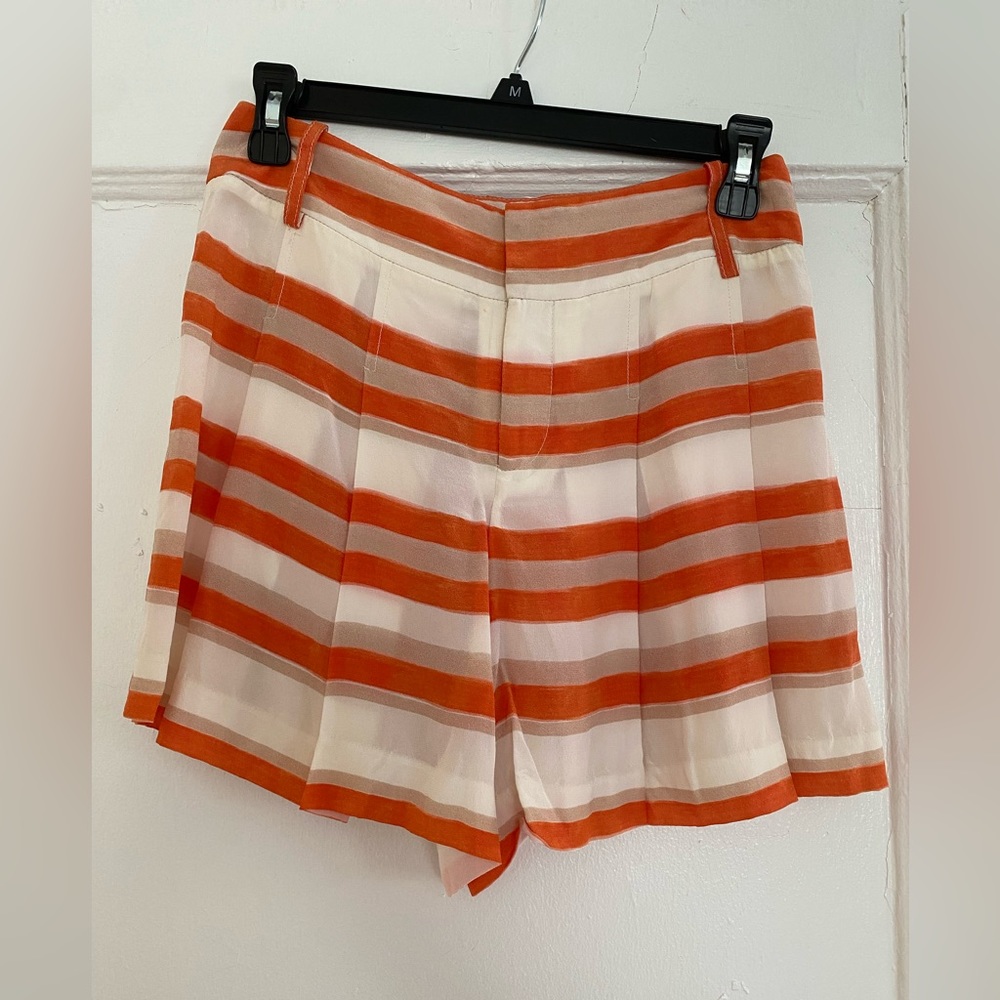 Rare Showroom Sample | Alice + Olivia Striped Silk Short